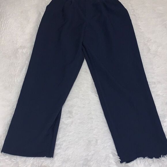 Vintage Navy High Waist Trouser Pants Size 12 Average - Picture 4 of 11